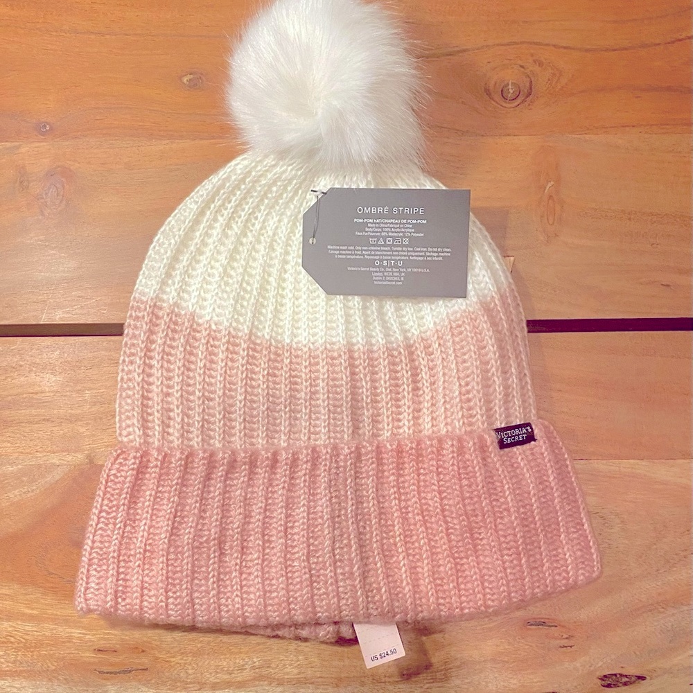 Final Markdown VS LE Ombré Stripe Hat Pink - Picture 6 of 9